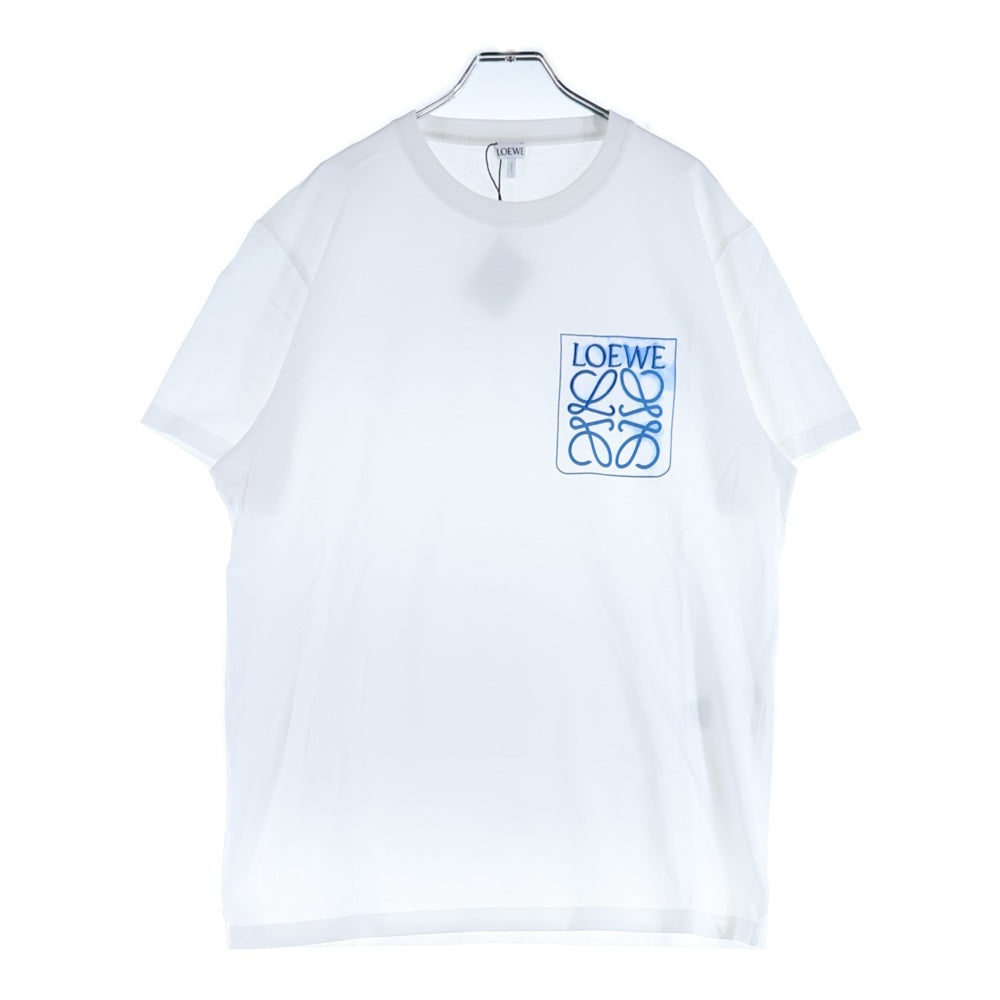 LOEWE(ロエベ) T-Shirt アナグラムロゴ刺繍 半袖Tシャツ ホワイト H526Y22X25