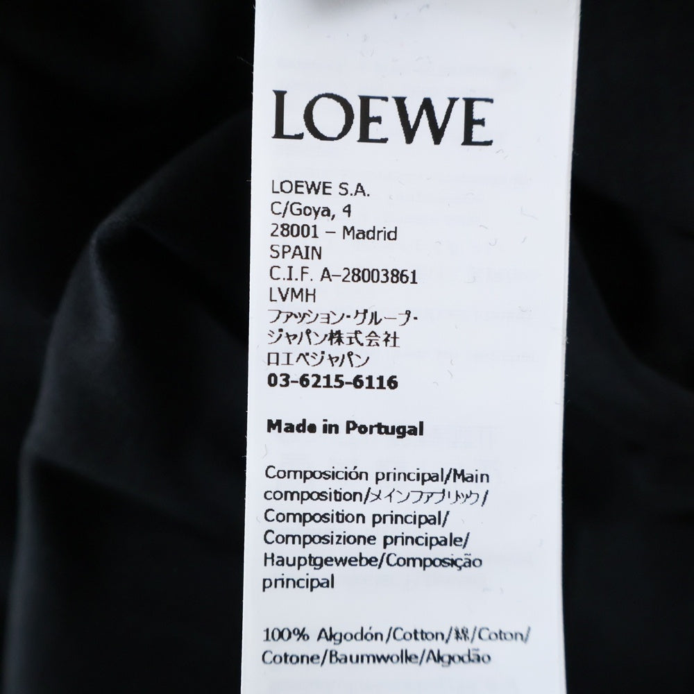 LOEWE(ロエベ) T-Shirt グリッチ アナグラムロゴ刺繍 半袖Tシャツ ブラック H526Y22J61