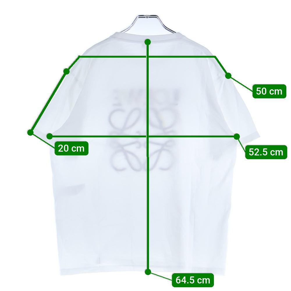 LOEWE(ロエベ) T-Shirt グリッチ アナグラムロゴ刺繍 半袖Tシャツ ブラック H526Y22J61