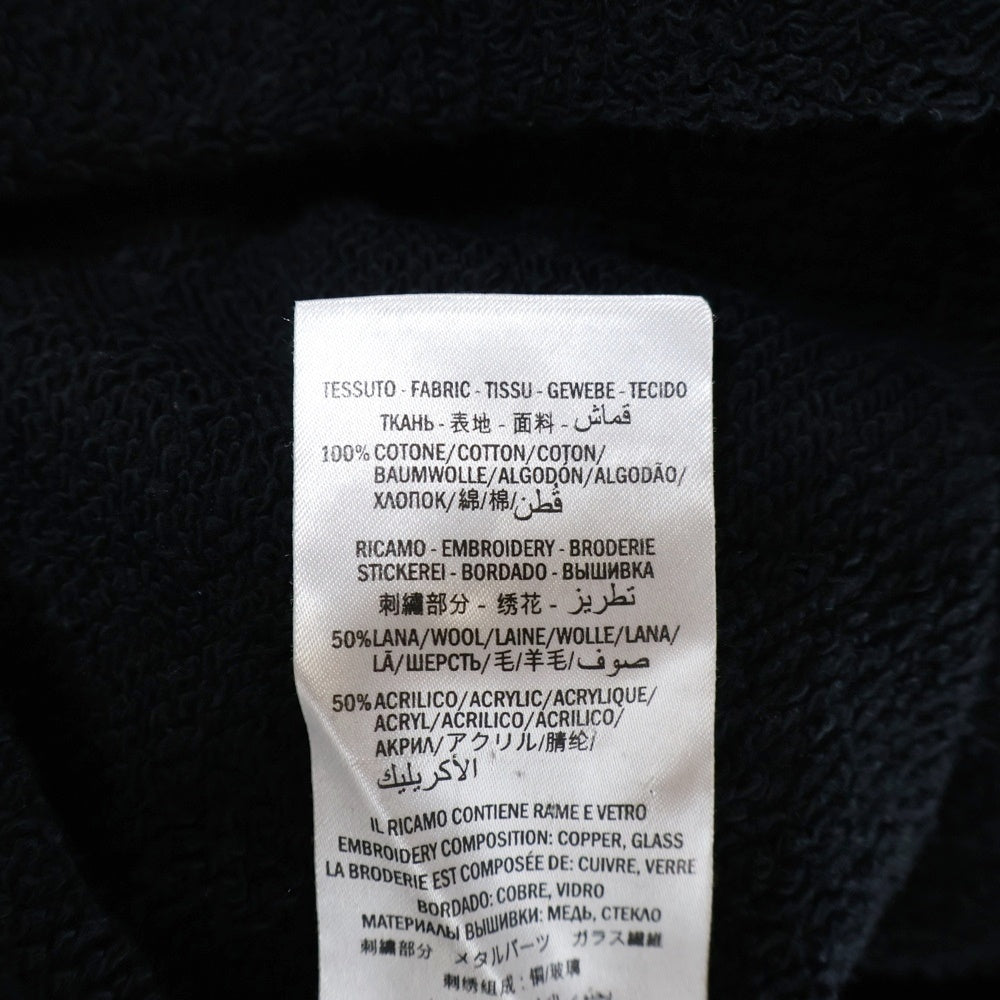 GUCCI(グッチ) Lamb Patch Sweatshirt スパンコール装飾 ドッグ クルーネックスウェットトレーナー ブラック 469250 XJBUE