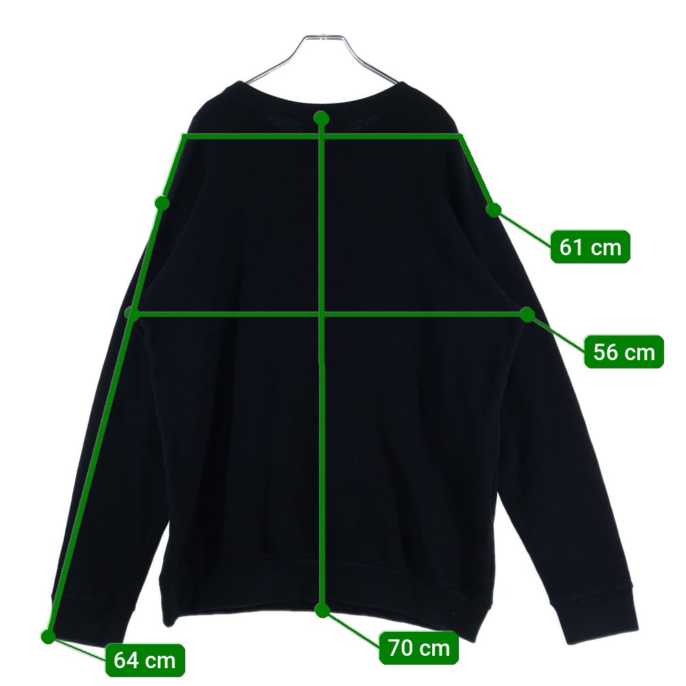 GUCCI(グッチ) Lamb Patch Sweatshirt スパンコール装飾 ドッグ クルーネックスウェットトレーナー ブラック 469250 XJBUE