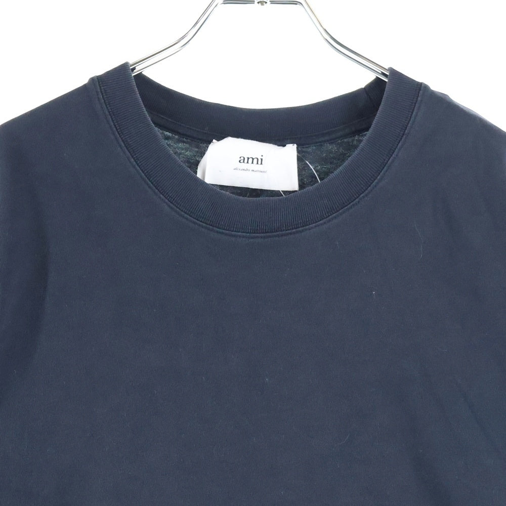 AMI Alexandre Mattiussi(アミアレクサンドルマテュッシ) T-Shirt バックロゴ刺繍 半袖Tシャツ ブラック