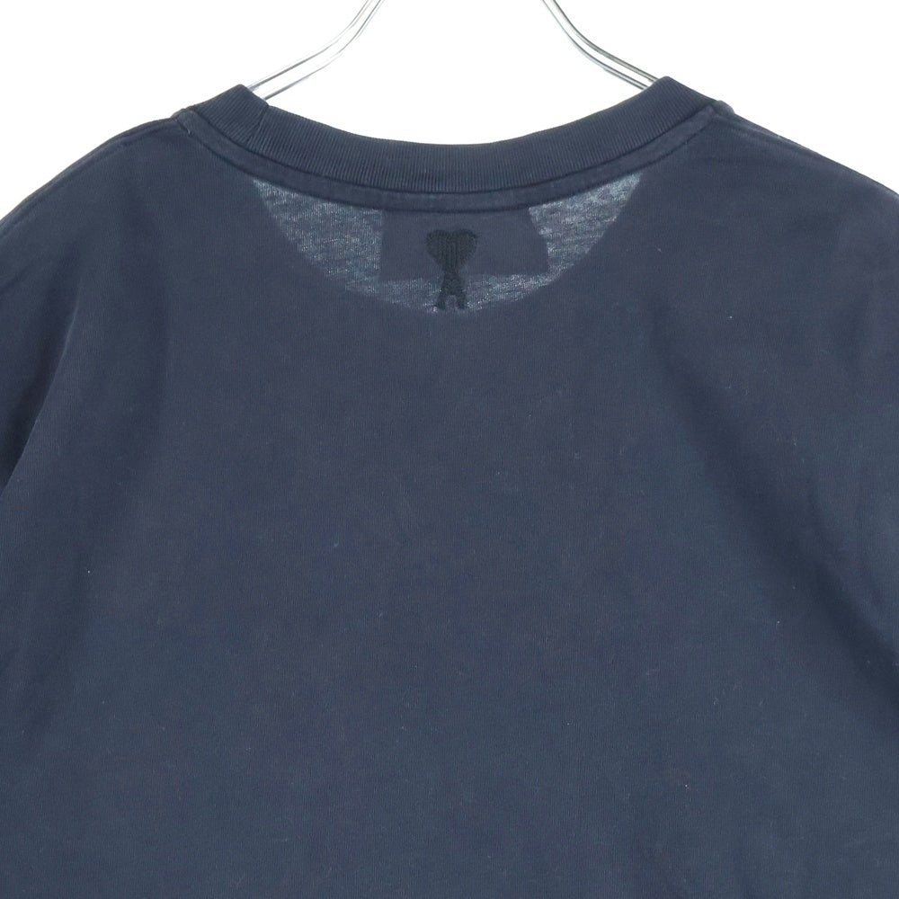 AMI Alexandre Mattiussi(アミアレクサンドルマテュッシ) T-Shirt バックロゴ刺繍 半袖Tシャツ ブラック