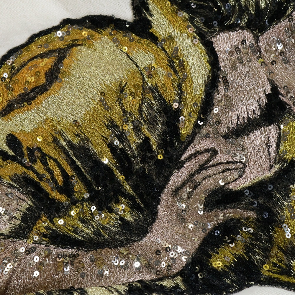 GUCCI(グッチ) Snow White Sequin Sweatshirt スパンコール装飾 クルーネックスウェットトレーナー アイボリー 469250 X9S42