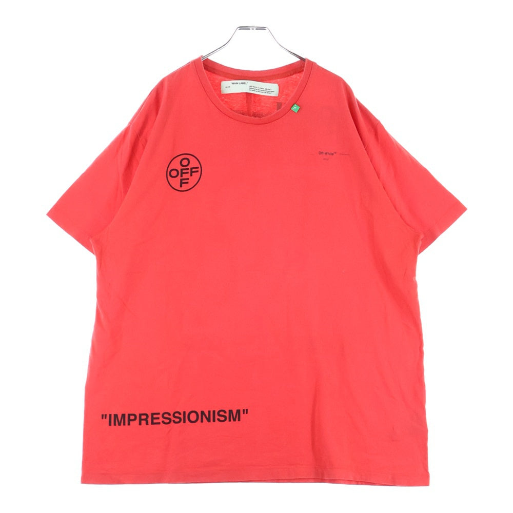 OFF-WHITE(オフホワイト) 19SS Stencil T-Shirt ステンシル 半袖Tシャツ レッド OMAA038R19185015