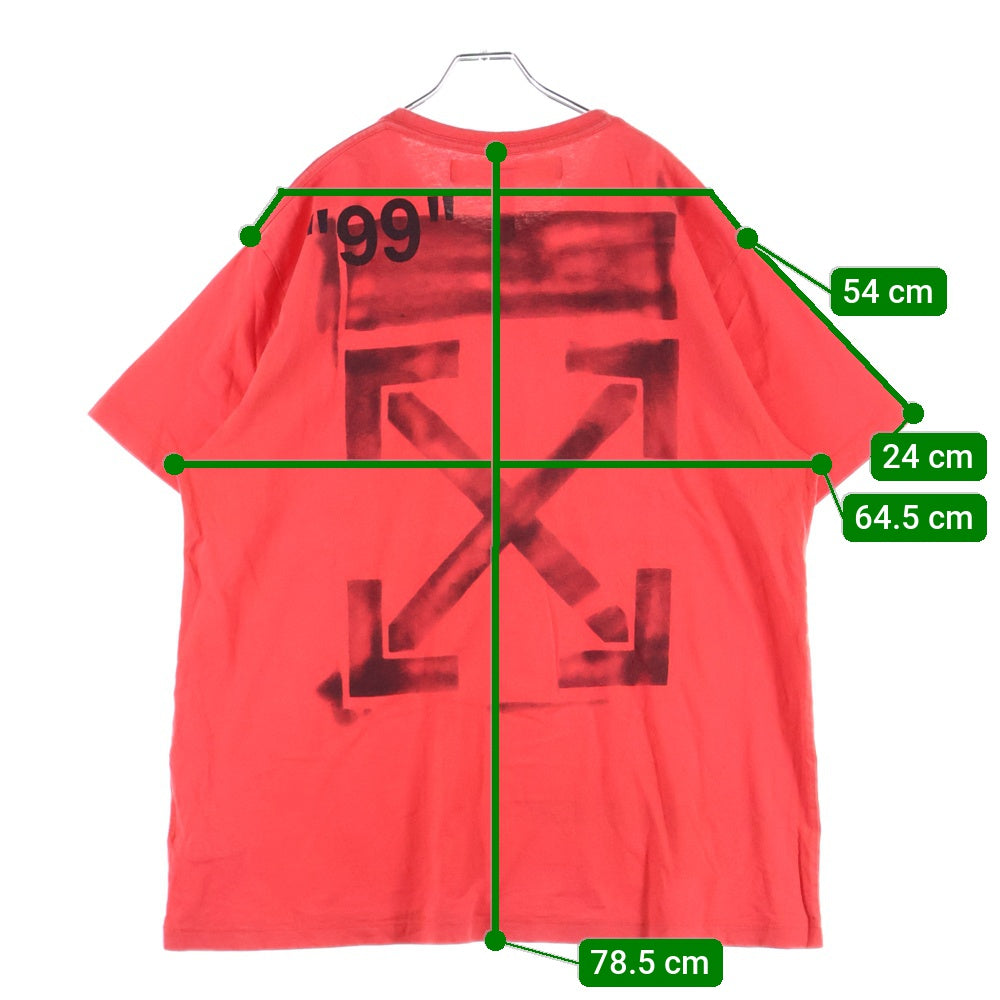 OFF-WHITE(オフホワイト) 19SS Stencil T-Shirt ステンシル 半袖Tシャツ レッド OMAA038R19185015