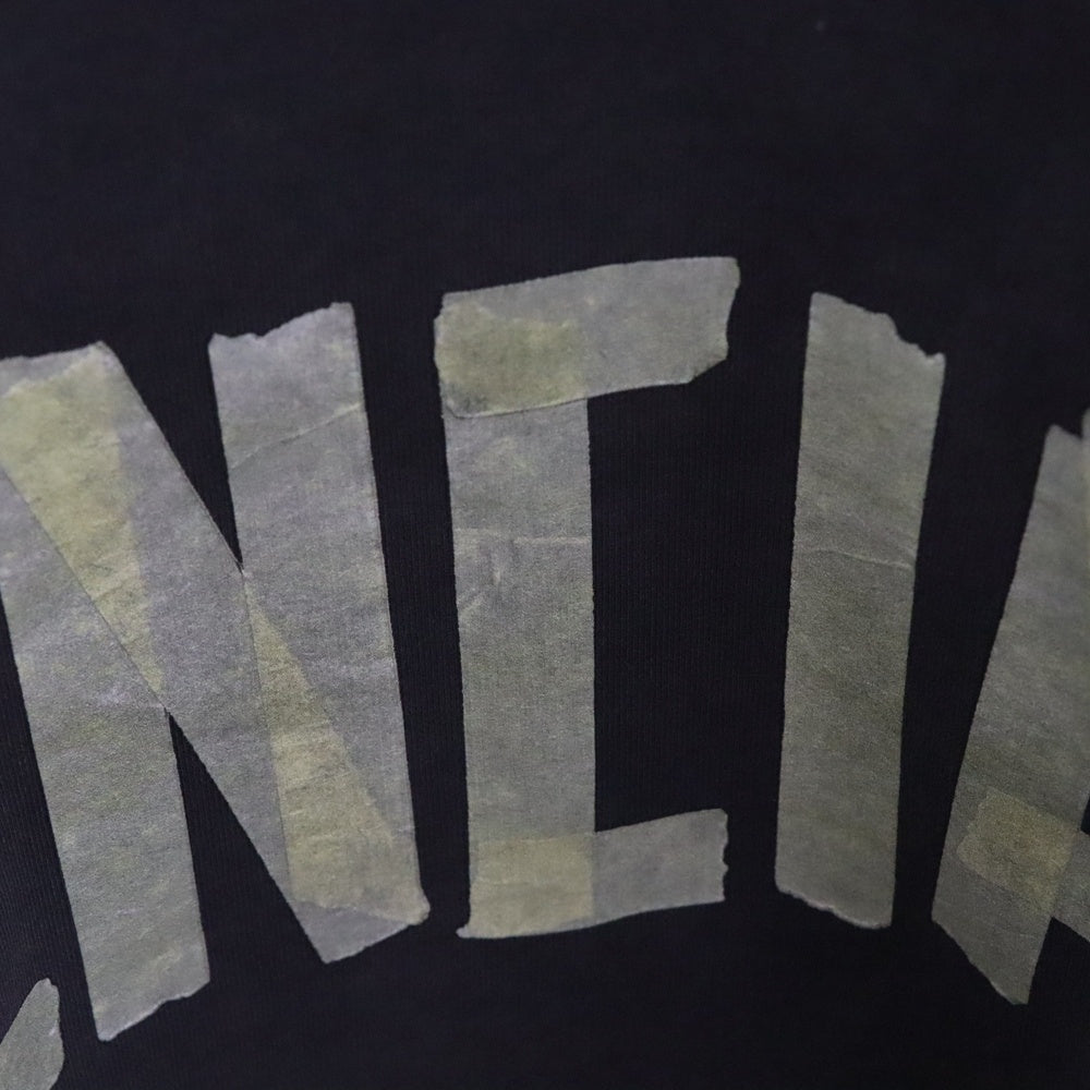 BALENCIAGA(バレンシアガ) 24SS Double Front Crew ダブルフロント ダメージ加工 クルーネックスウェットトレーナー ブラック 791614 TQVQ7