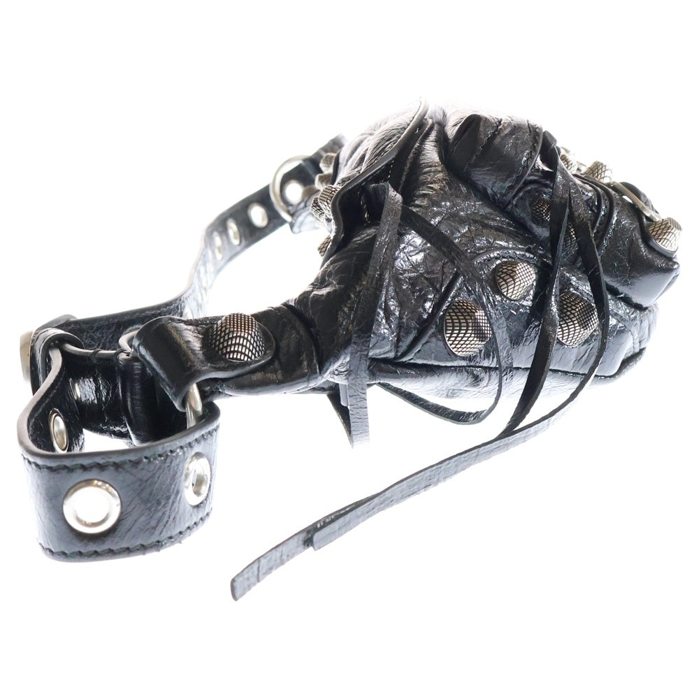 BALENCIAGA(バレンシアガ) Le Cagole Belt Bag ル カゴール レザーベルトバック ウエストバッグ ブラック 742013