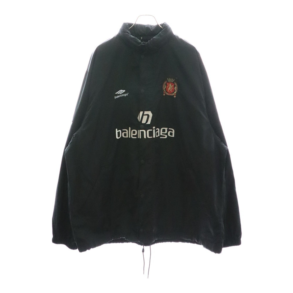 BALENCIAGA(バレンシアガ) 24SS Paris Soccer Nylon Jacket Tokyo Aoyama パリ サッカーシリーズ 東京 青山限定 ナイロンジャケット フーディー ブラック 780813