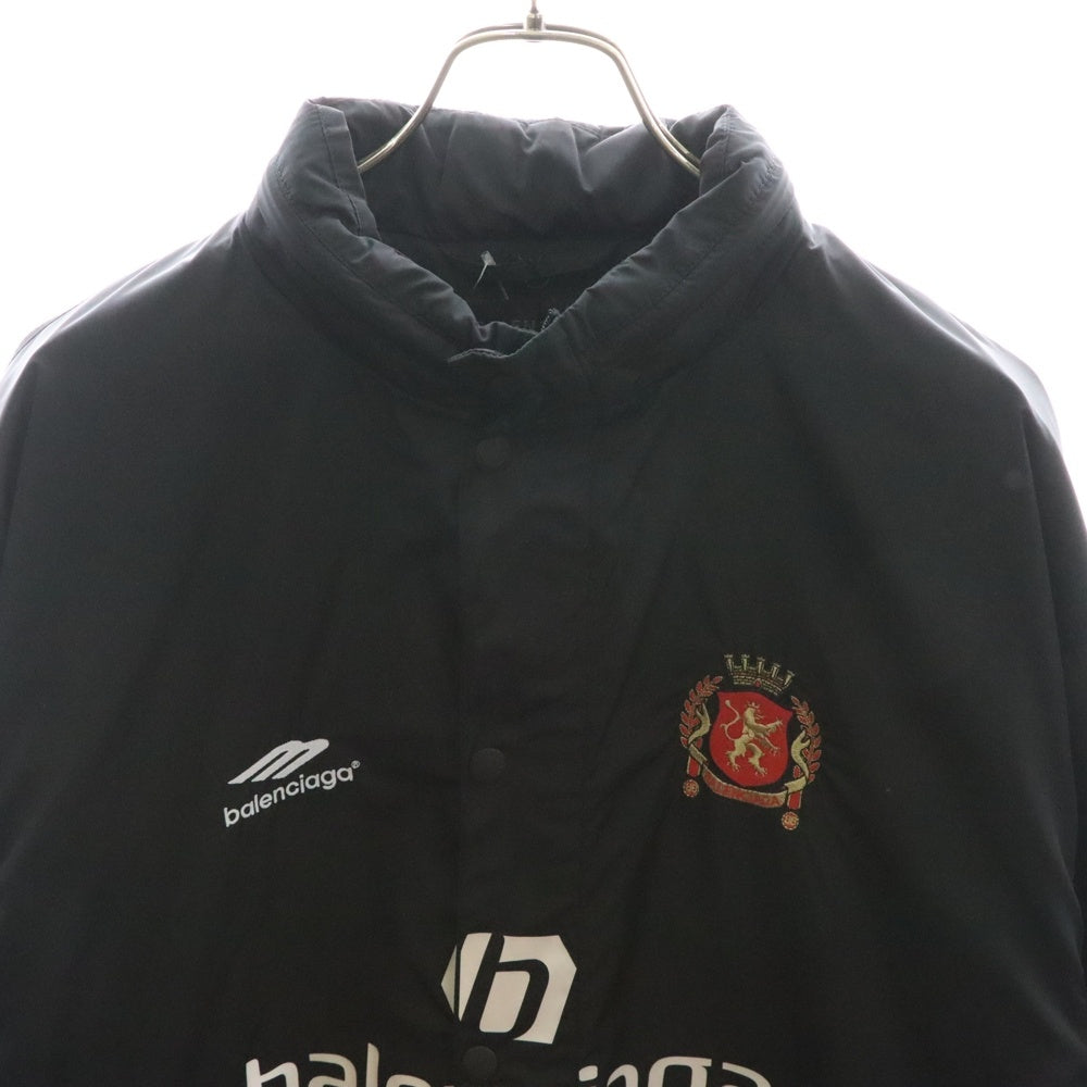 BALENCIAGA(バレンシアガ) 24SS Paris Soccer Nylon Jacket Tokyo Aoyama パリ サッカーシリーズ 東京 青山限定 ナイロンジャケット フーディー ブラック 780813