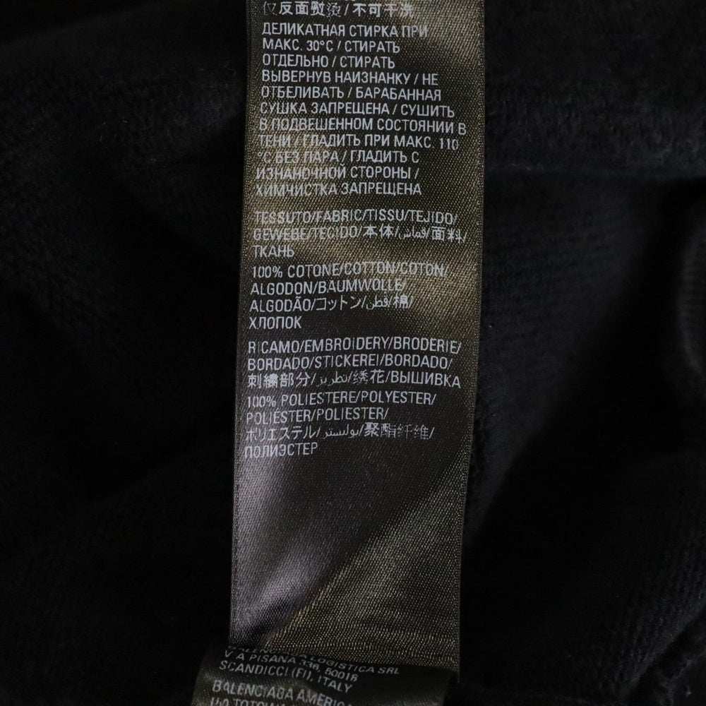 BALENCIAGA(バレンシアガ) 23AW ×adidas Hoodie Large Fit アディダス オーバーサイズ プルオーバースウェットパーカー フーディー ブラック 712396 TNVA9