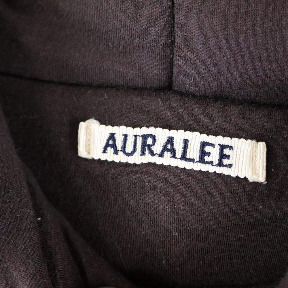 AURALEE(オーラリー) DOUBLE CLOTH PUFFER P O PARKA オーバーサイズプルオーバースウェットパーカー フーディ ブラウン A20AP02NW