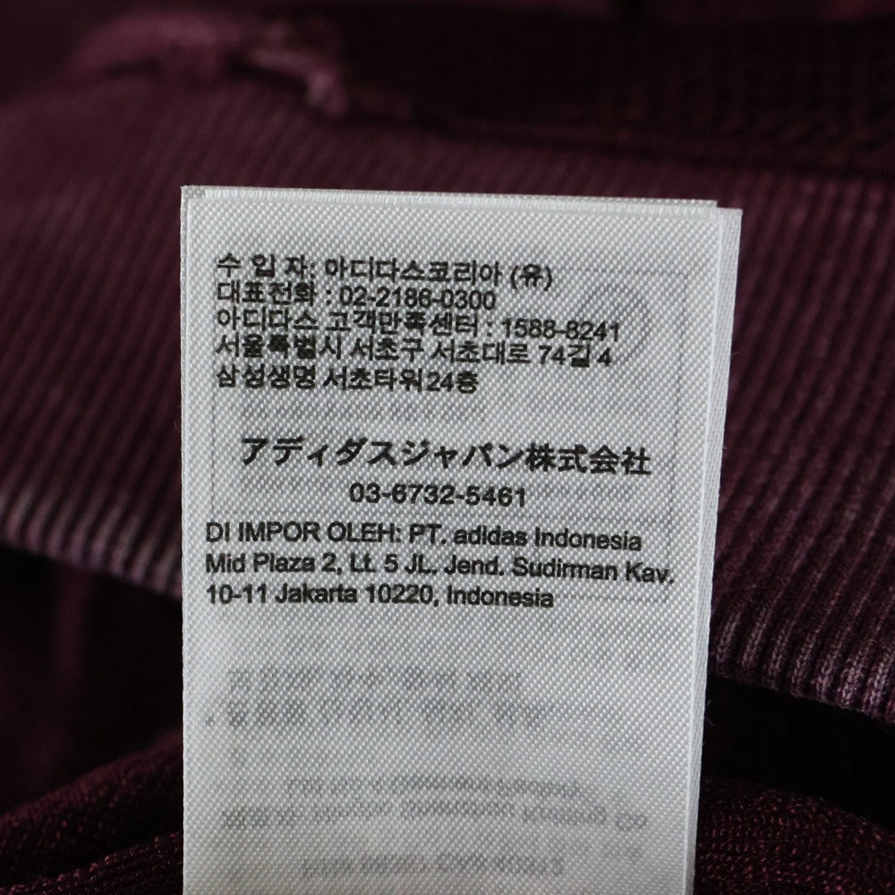 THUG CLUB(サグクラブ) ×adidas TEAMGEIST HOODED ZIP UP MAROON アディダス ロゴプレート フェード加工 ジップアップスウェットパーカー フーディー バーガンディー KC2231