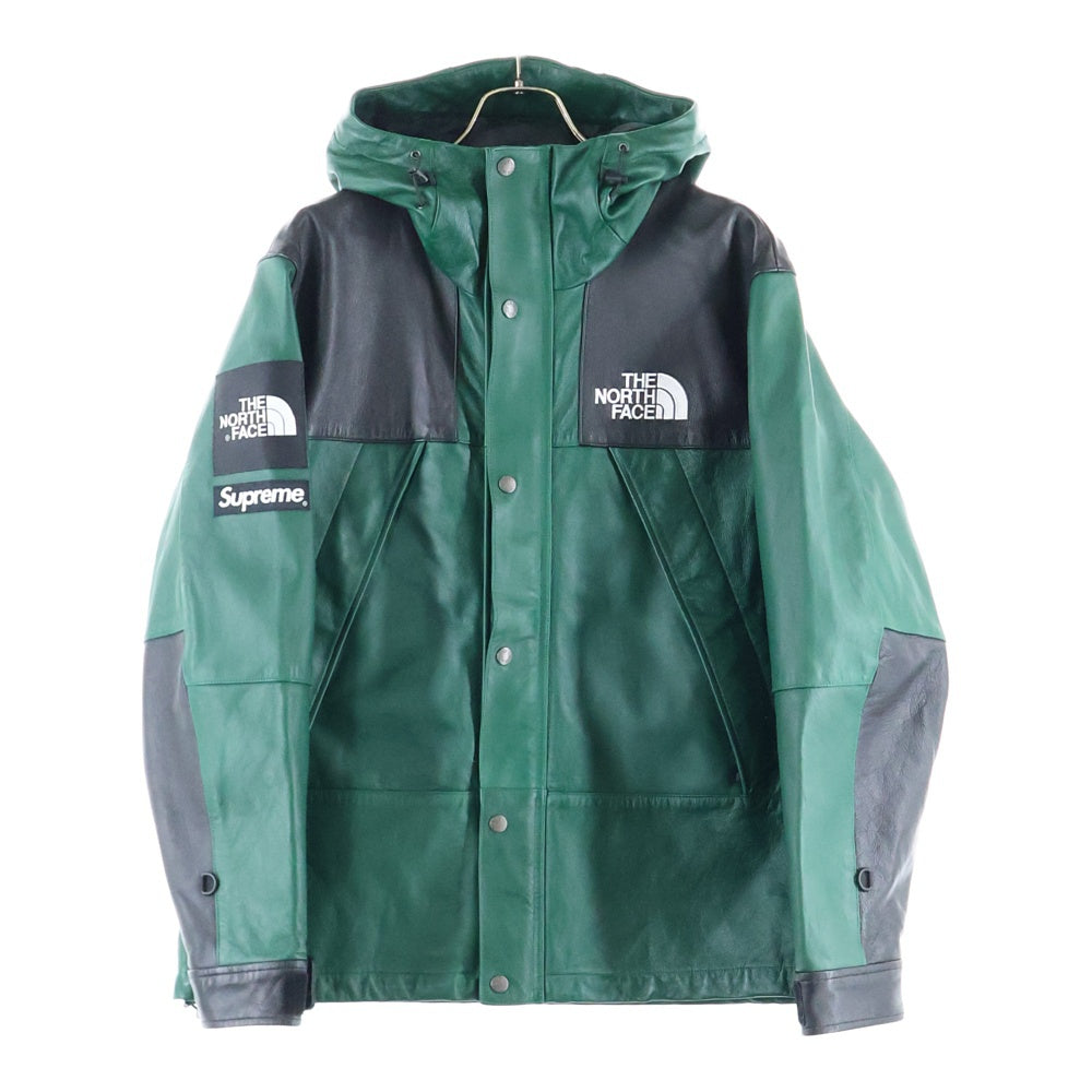 SUPREME(シュプリーム) 18AW ×THE NORTH FACE Leather Mountain Parka ノースフェイス レザーマウンテンパーカー フーディー グリーン NP61807I