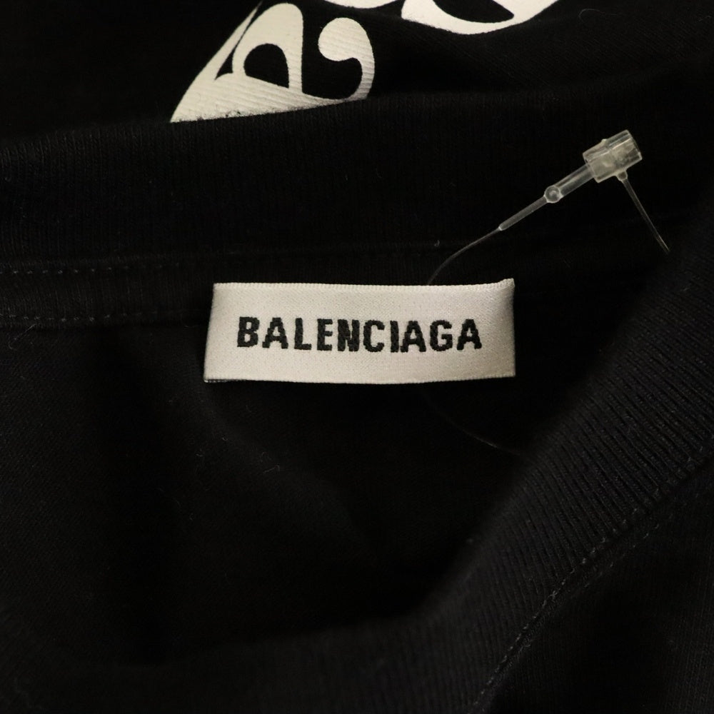BALENCIAGA(バレンシアガ) Political Campaign T-Shirt キャンペーンロゴ 半袖Tシャツ ブラック レディース 612964 TIV52