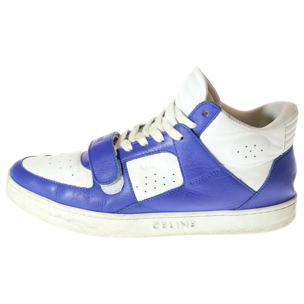CELINE(セリーヌ) CT-02 カーフスキン ミッドカットスニーカー ホワイト/ブルー