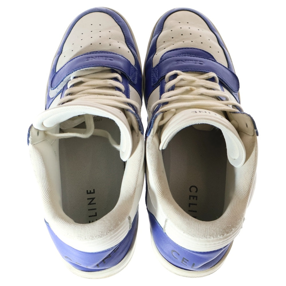 CELINE(セリーヌ) CT-02 カーフスキン ミッドカットスニーカー ホワイト/ブルー