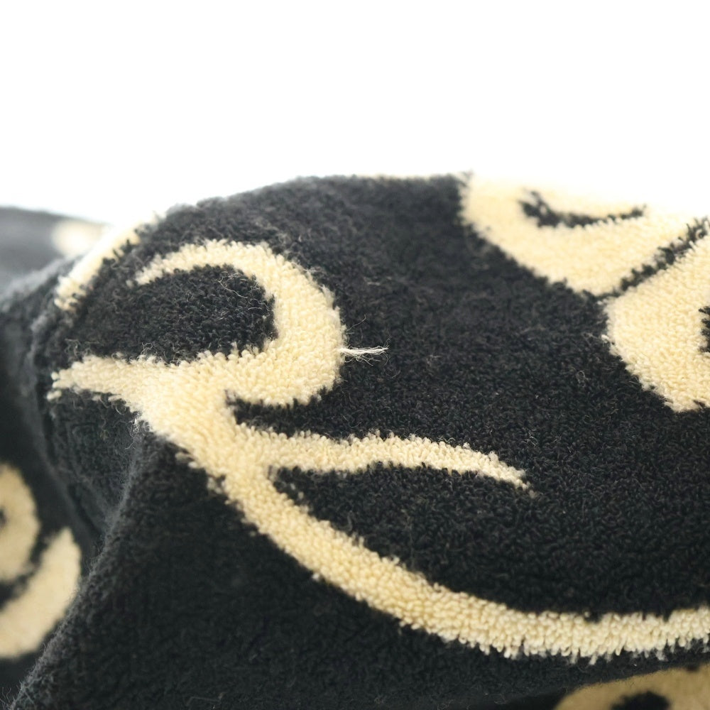 MARINE SERRE(マリーン セル) Jersey Jacquard Towels Bucket Hat 総柄 タオル生地 バケットハット 帽子 ブラック UHG030-BK99-J