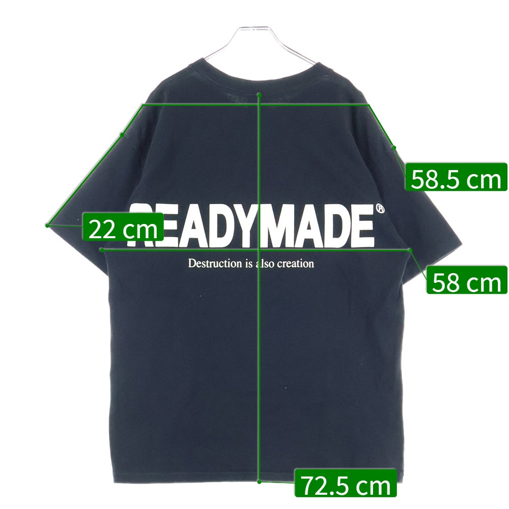 READY MADE(レディメイド) SS T-SHIRT SMILE スマイルロゴ 半袖Tシャツ ブラック RE-CO-BK-00-00-244