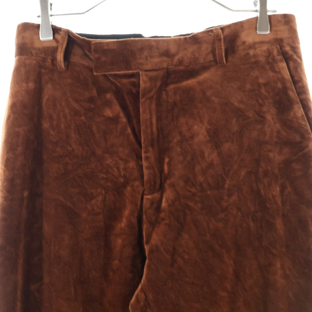 Palm Angels(パームエンジェルス) 22AW ベルベットフレアパンツ ブラウン PMCA121F22FAB004