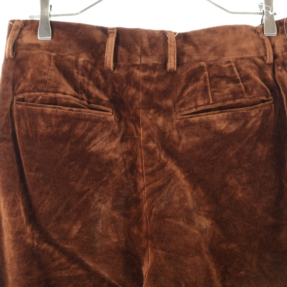 Palm Angels(パームエンジェルス) 22AW ベルベットフレアパンツ ブラウン PMCA121F22FAB004