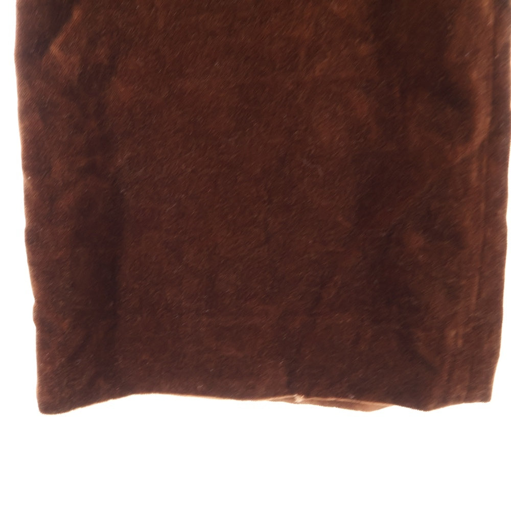 Palm Angels(パームエンジェルス) 22AW ベルベットフレアパンツ ブラウン PMCA121F22FAB004