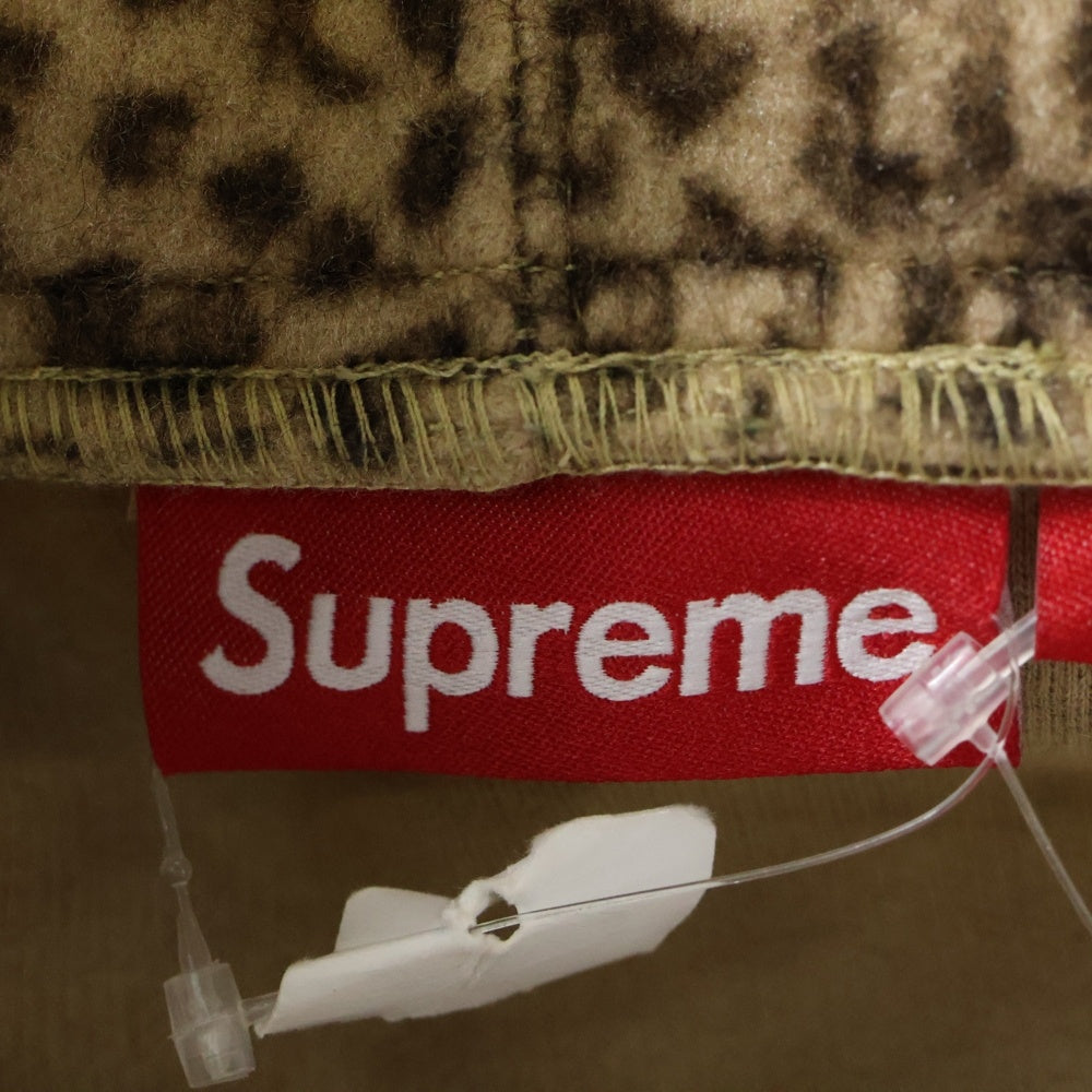 SUPREME(シュプリーム) 24AW Pilled Zip Up Hooded Sweatshirt ピルドジップアップスウェットパーカー レオパード ブラウン