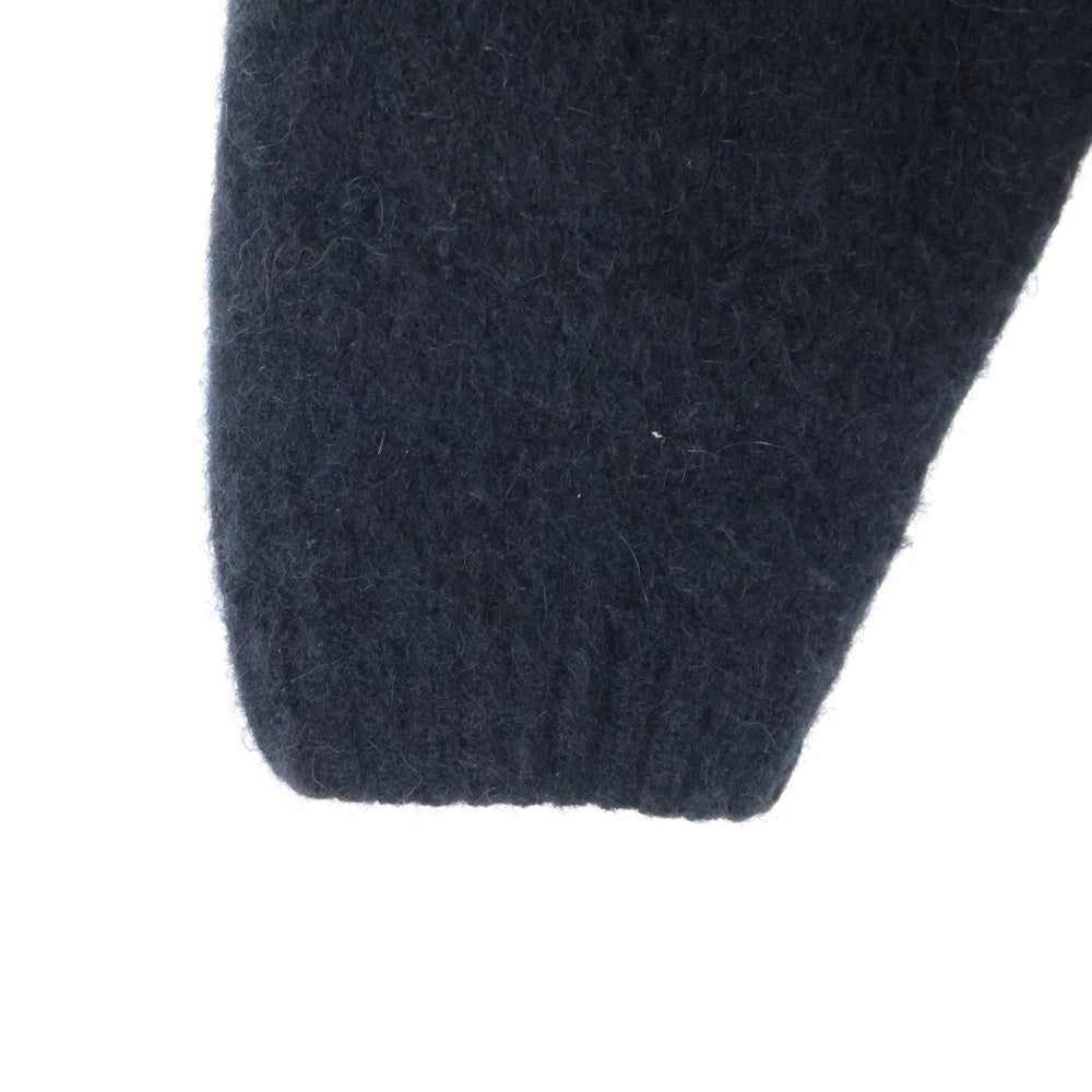 STUSSY(ステューシー) 24AW Full Zip Brushed Merino Sweater ダブルフルジップ ブラッシュメリノ セーター ブラック