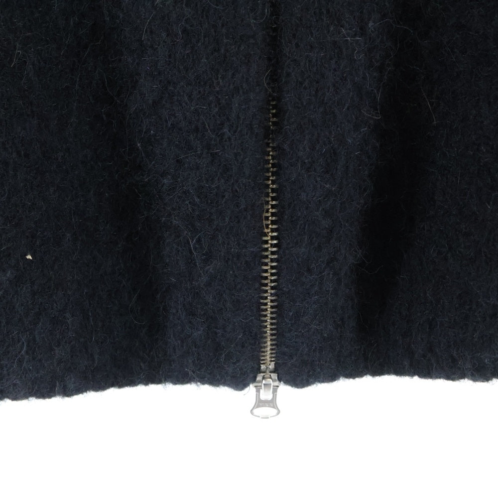STUSSY(ステューシー) 24AW Full Zip Brushed Merino Sweater ダブルフルジップ ブラッシュメリノ セーター ブラック