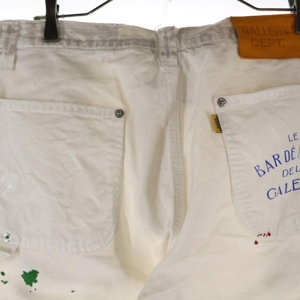 GALLERY DEPT.(ギャラリーデプト) 24SS LE BAR DE MUSIC FLARE ペイント加工 フレアデニムペインターパンツ ホワイト