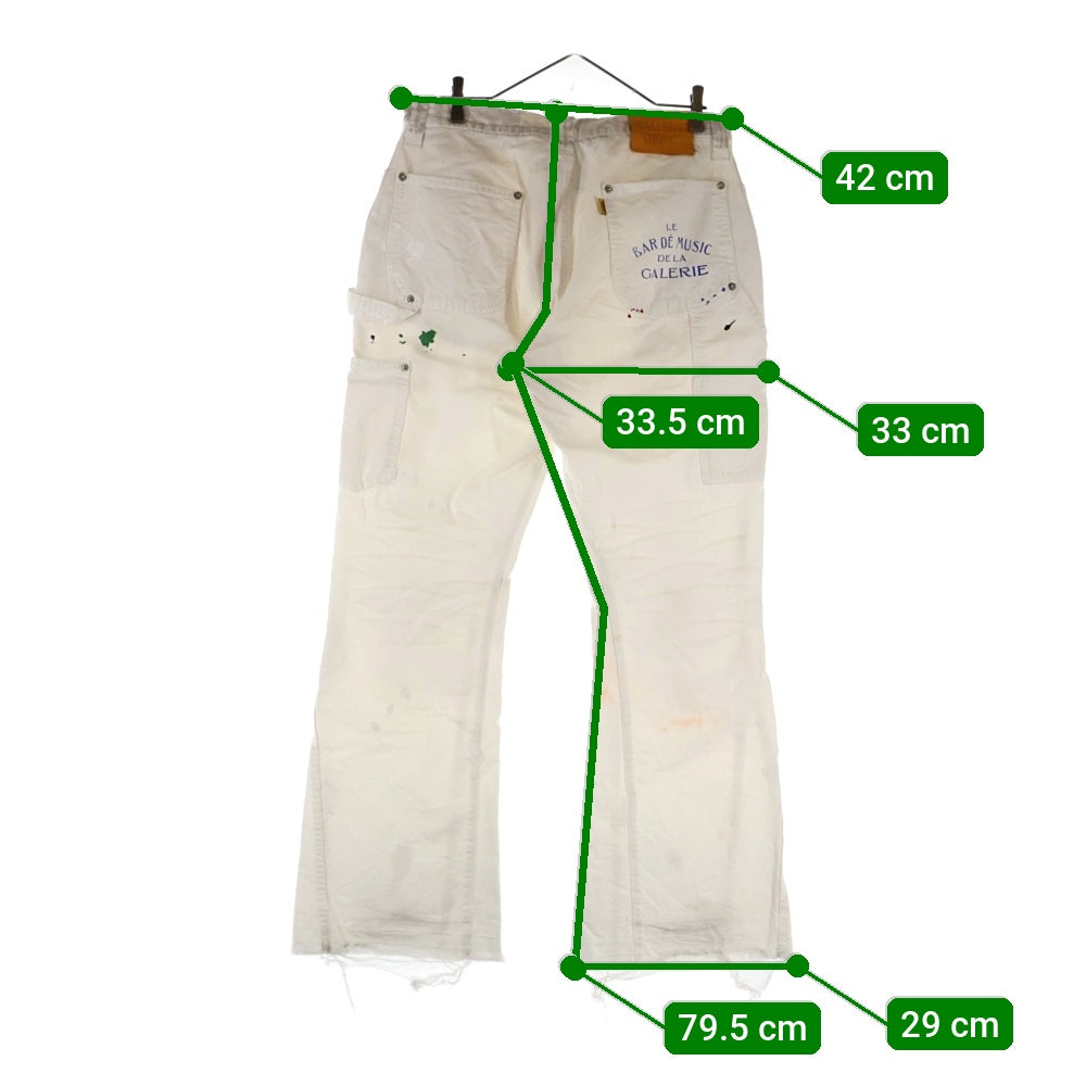 GALLERY DEPT.(ギャラリーデプト) 24SS LE BAR DE MUSIC FLARE ペイント加工 フレアデニムペインターパンツ ホワイト