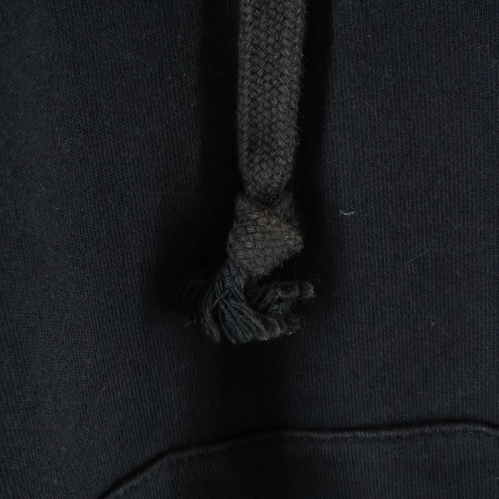 CHROME HEARTS(クロムハーツ) SWTSHRT PLVR 袖ロゴプリントプルオーバーフーディ パーカー ブラック