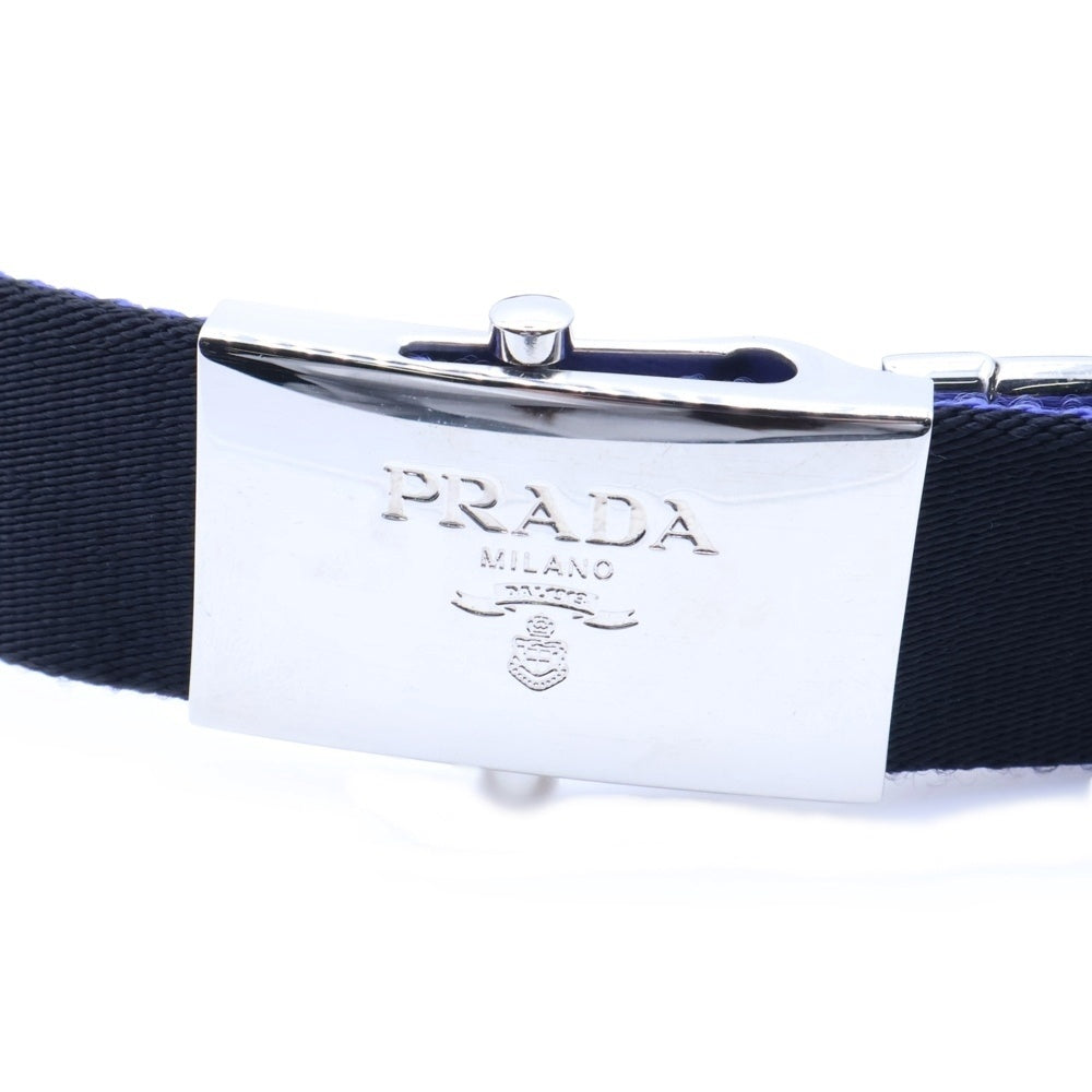 PRADA(プラダ) GACHA BELT ロゴベルト ガチャベルト ネイビー 2C4857 RM2983