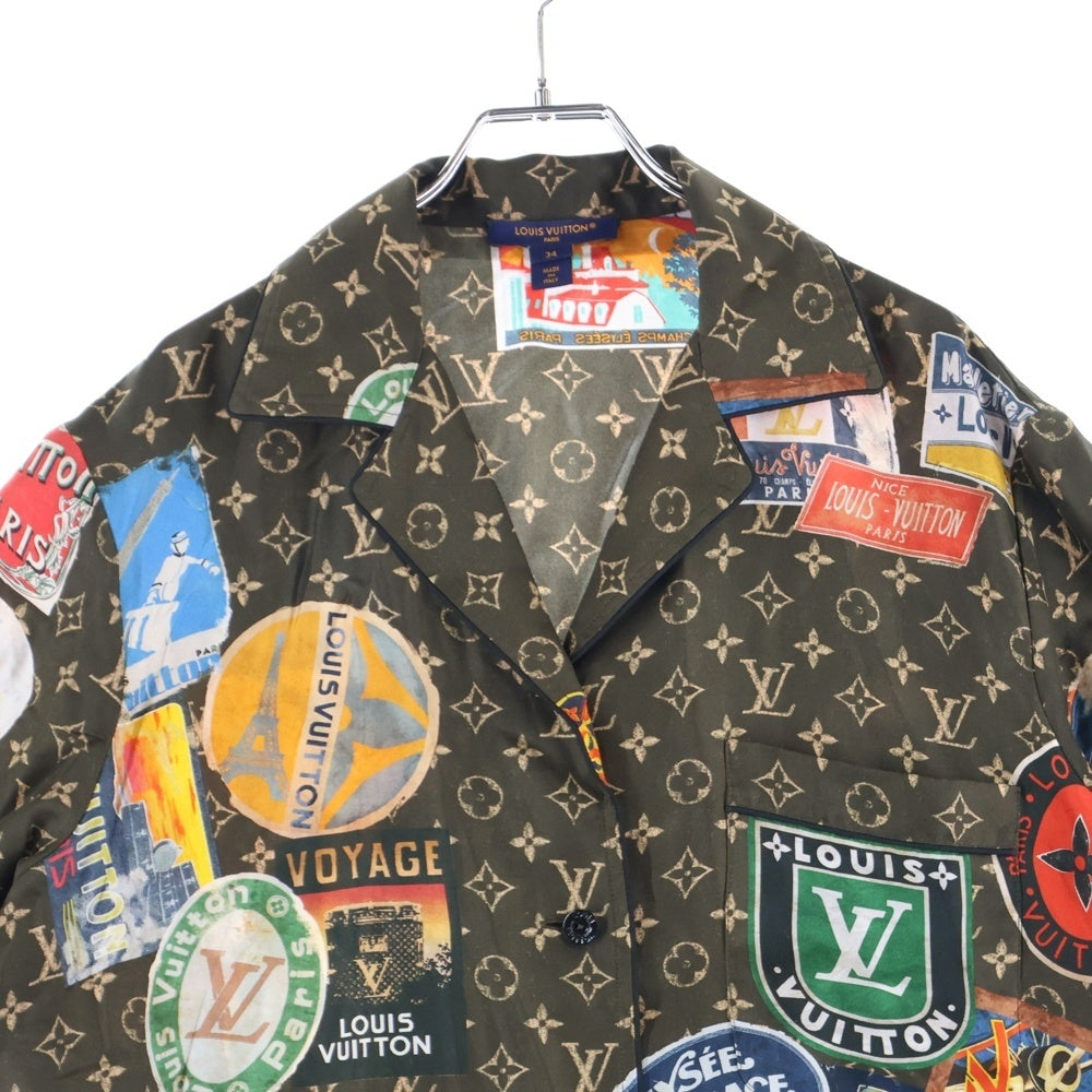 LOUIS VUITTON(ルイヴィトン) 24AW エリゼパレス シルク半袖シャツ ブラウン レディース RW242WW KFY FRBL20