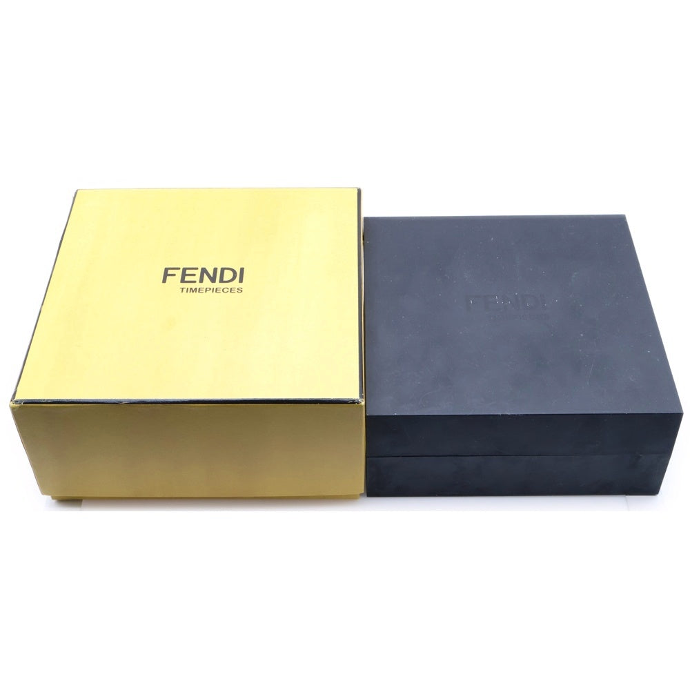 FENDI(フェンディ) モンスターバグズ クロノグラフ ウォッチ クォーツ 腕時計 レザーベルト ブラック 21200G