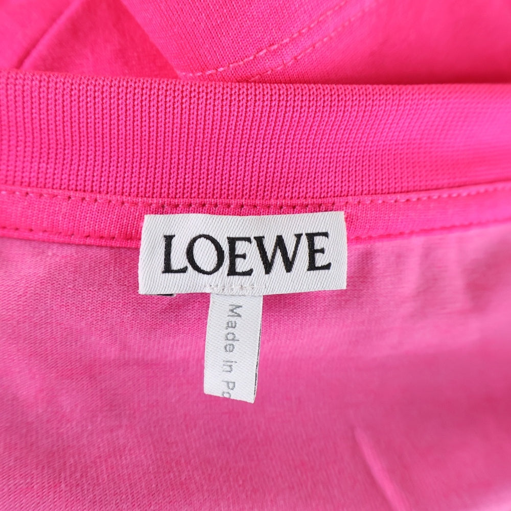 LOEWE(ロエベ) アナグラム刺繍 クルーネック 半袖Tシャツ ピンク H526Y22J47