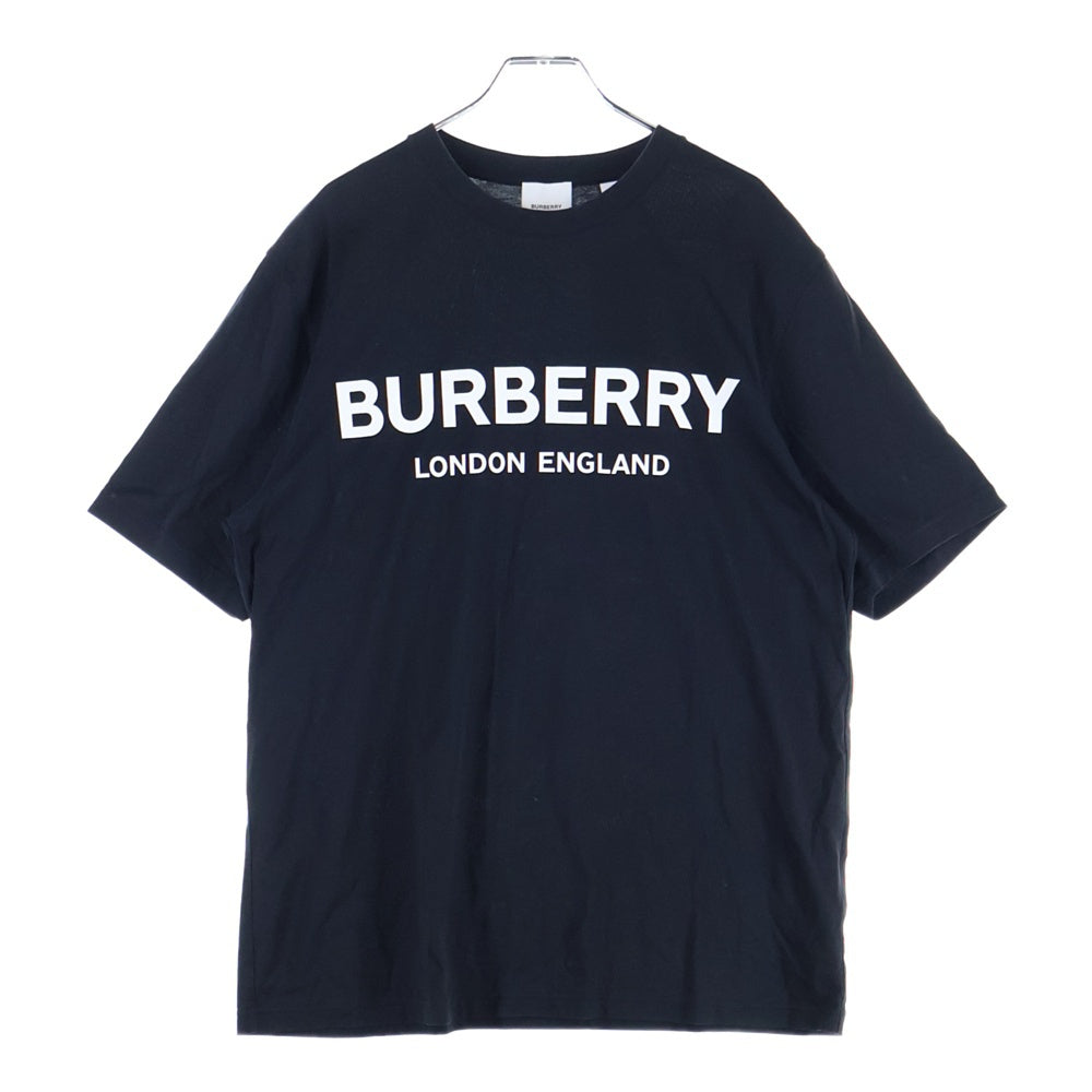 BURBERRY(バーバリー) フロントロゴプリント 半袖Tシャツ カットソー ブラック 8009494