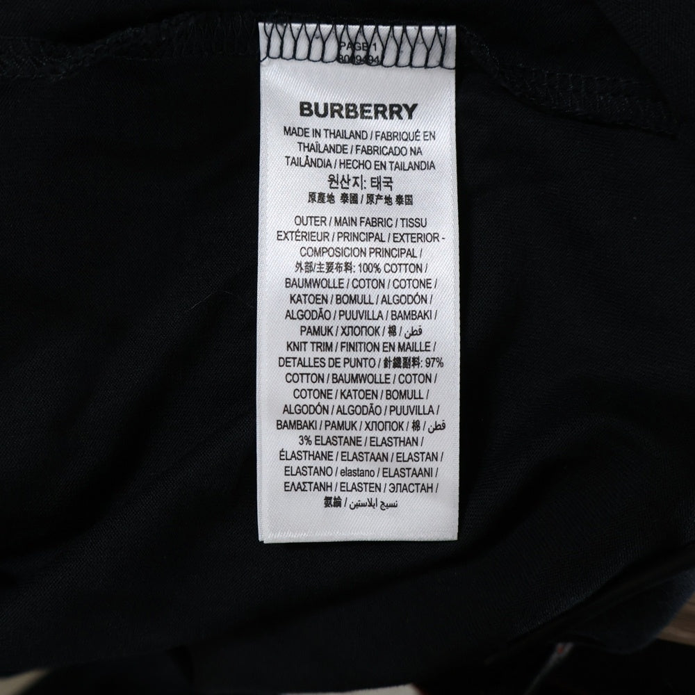 BURBERRY(バーバリー) フロントロゴプリント 半袖Tシャツ カットソー ブラック 8009494