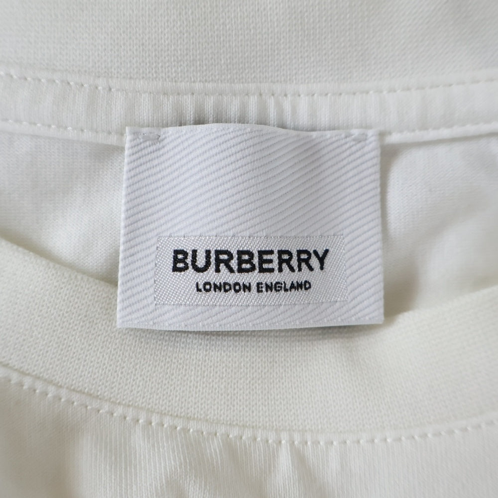BURBERRY(バーバリー) フロントロゴプリント 半袖Tシャツ カットソー ホワイト 8026017