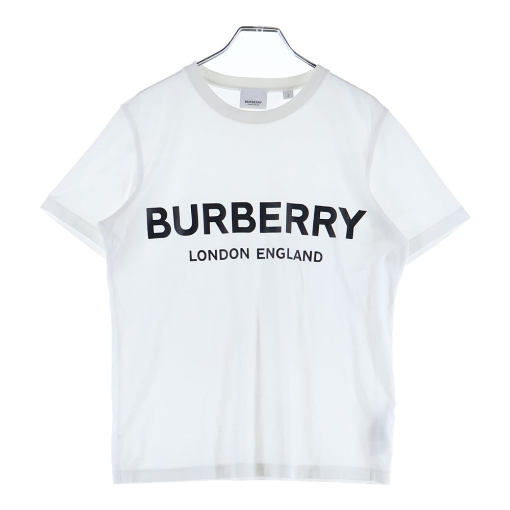 BURBERRY(バーバリー) フロントロゴプリント 半袖Tシャツ カットソー ホワイト 8008894