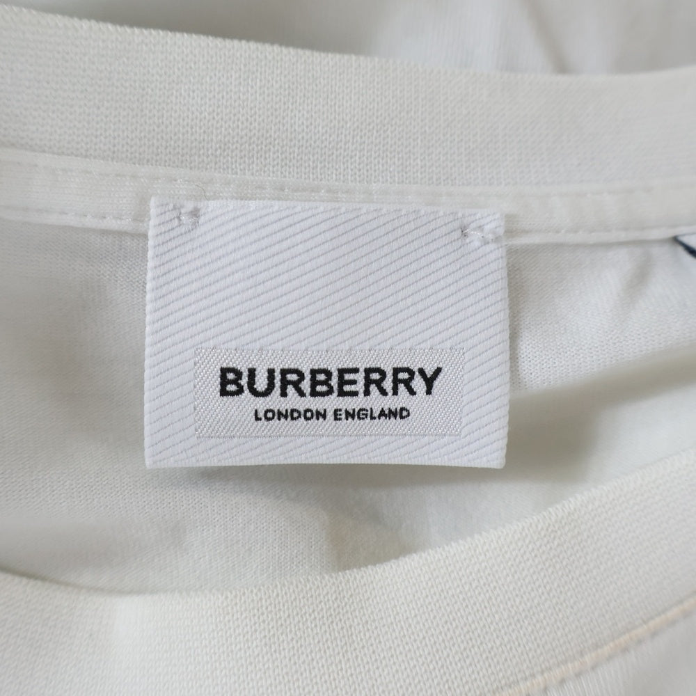 BURBERRY(バーバリー) フロントロゴプリント 半袖Tシャツ カットソー ホワイト 8008894