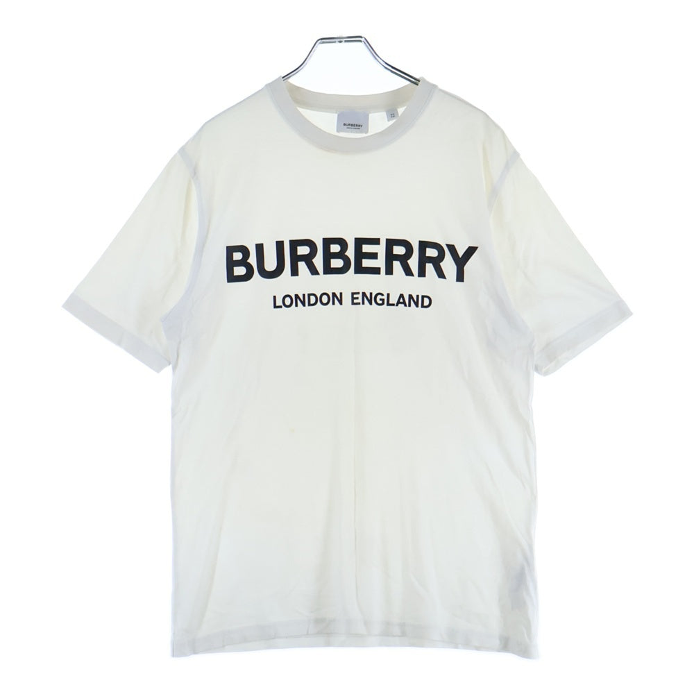 BURBERRY(バーバリー) フロントロゴプリント 半袖Tシャツ カットソー ホワイト 8026017