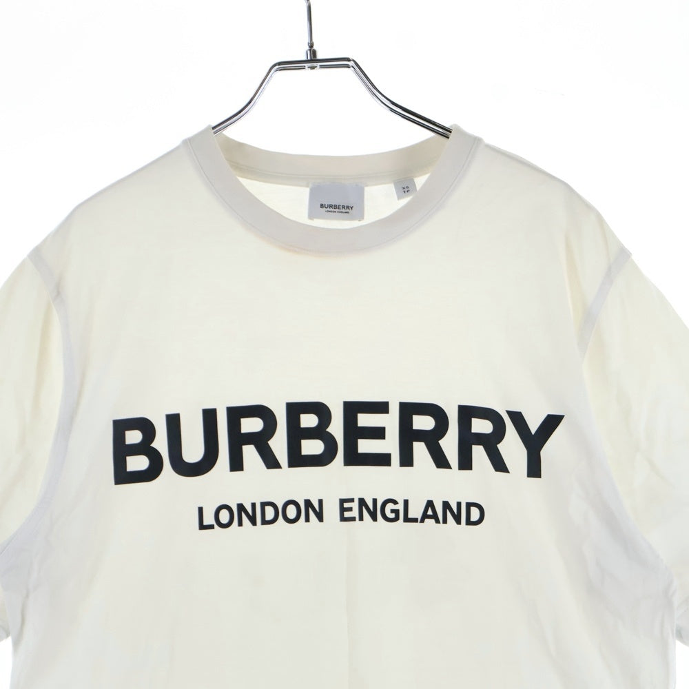 BURBERRY(バーバリー) フロントロゴプリント 半袖Tシャツ カットソー ホワイト 8026017