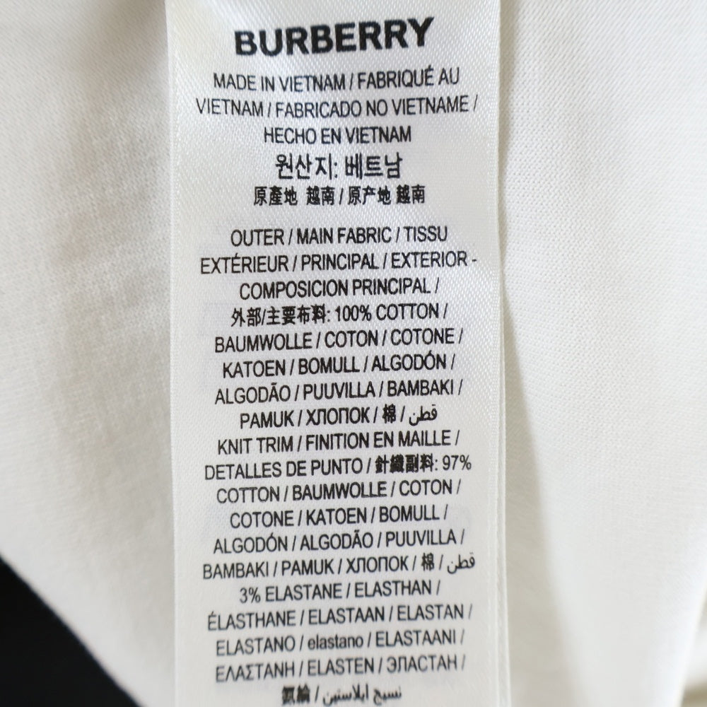 BURBERRY(バーバリー) フロントロゴプリント 半袖Tシャツ カットソー ホワイト 8026017