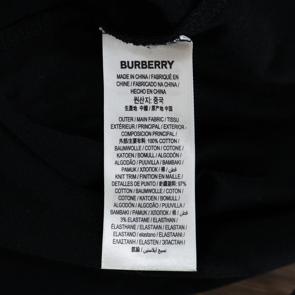 BURBERRY(バーバリー) スリーブロゴ 半袖Tシャツ カットソー ブラック 8026224