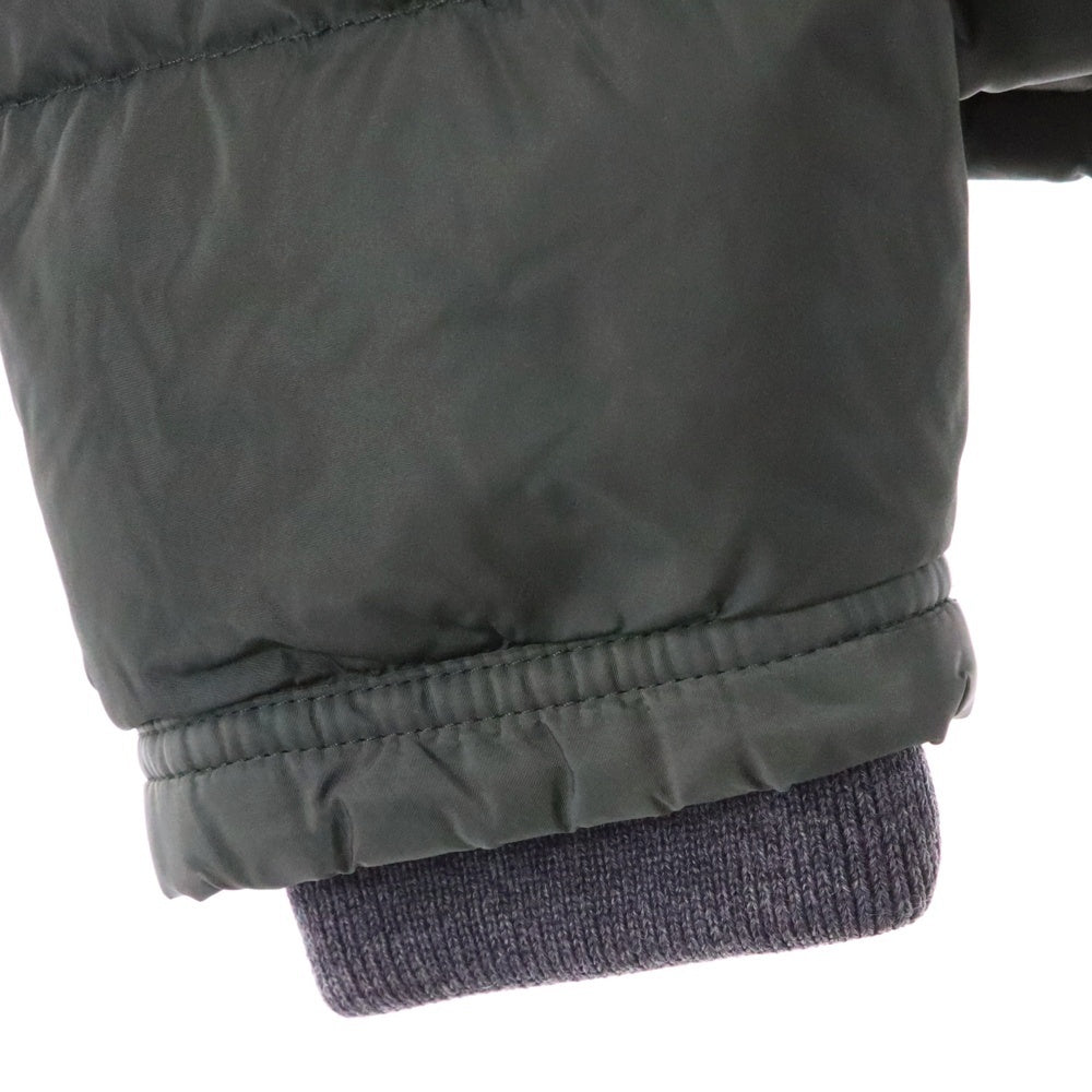 MONCLER(モンクレール) CANUT ロゴパッチ フーデッド ダウンジャケット カーキ 32091413114554155