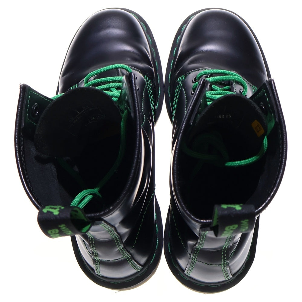 Dr.Martens(ドクターマーチン) Green Stitch Smooth グリーンステッチスムース ハイカットブーツ ブラック/グリーン 1460GS