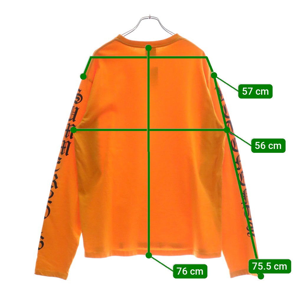 VETEMENTS(ヴェトモン) 16SS Arm Print L/S Tee アームプリント オーバーサイズ 長袖Tシャツ オレンジ SS16TP14