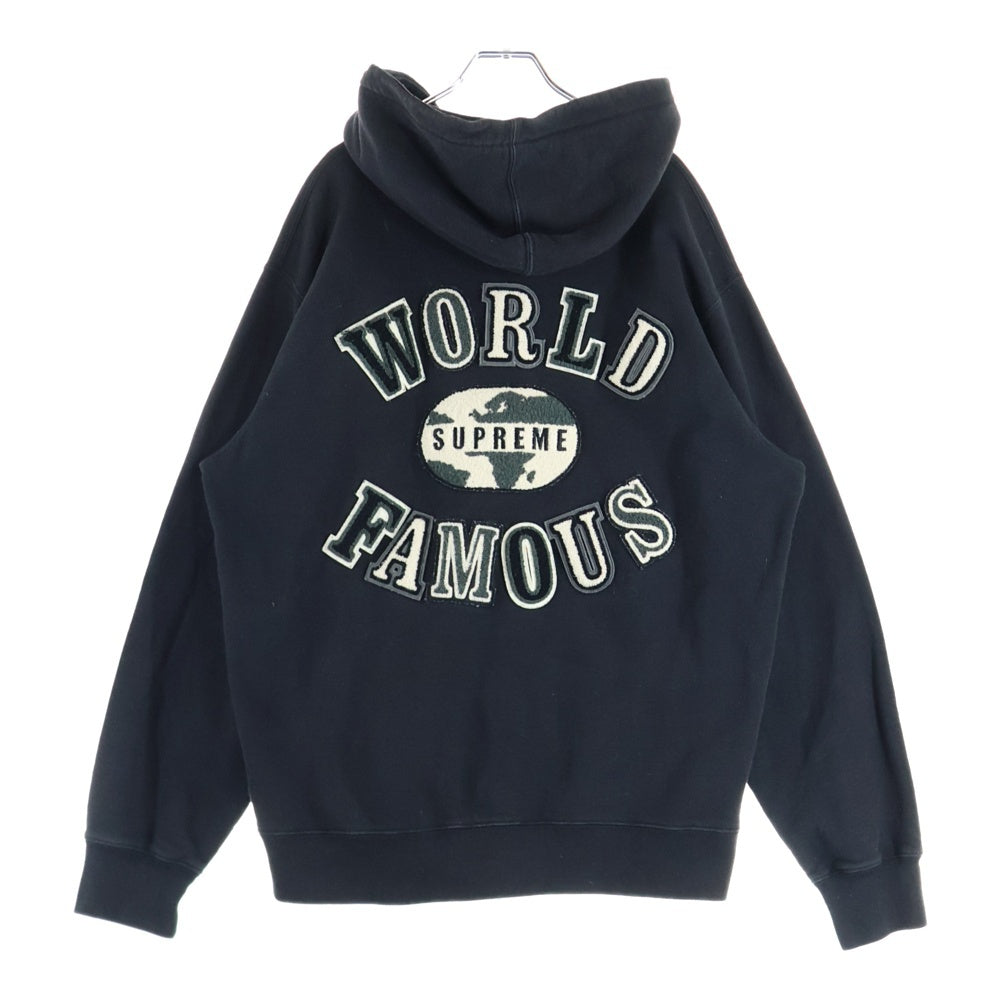 SUPREME(シュプリーム) 20SS WORLD FAMOUS ZIP UP HOODIE ワールド フェイマス ジップアップ フーディー スウェットパーカー ブラック