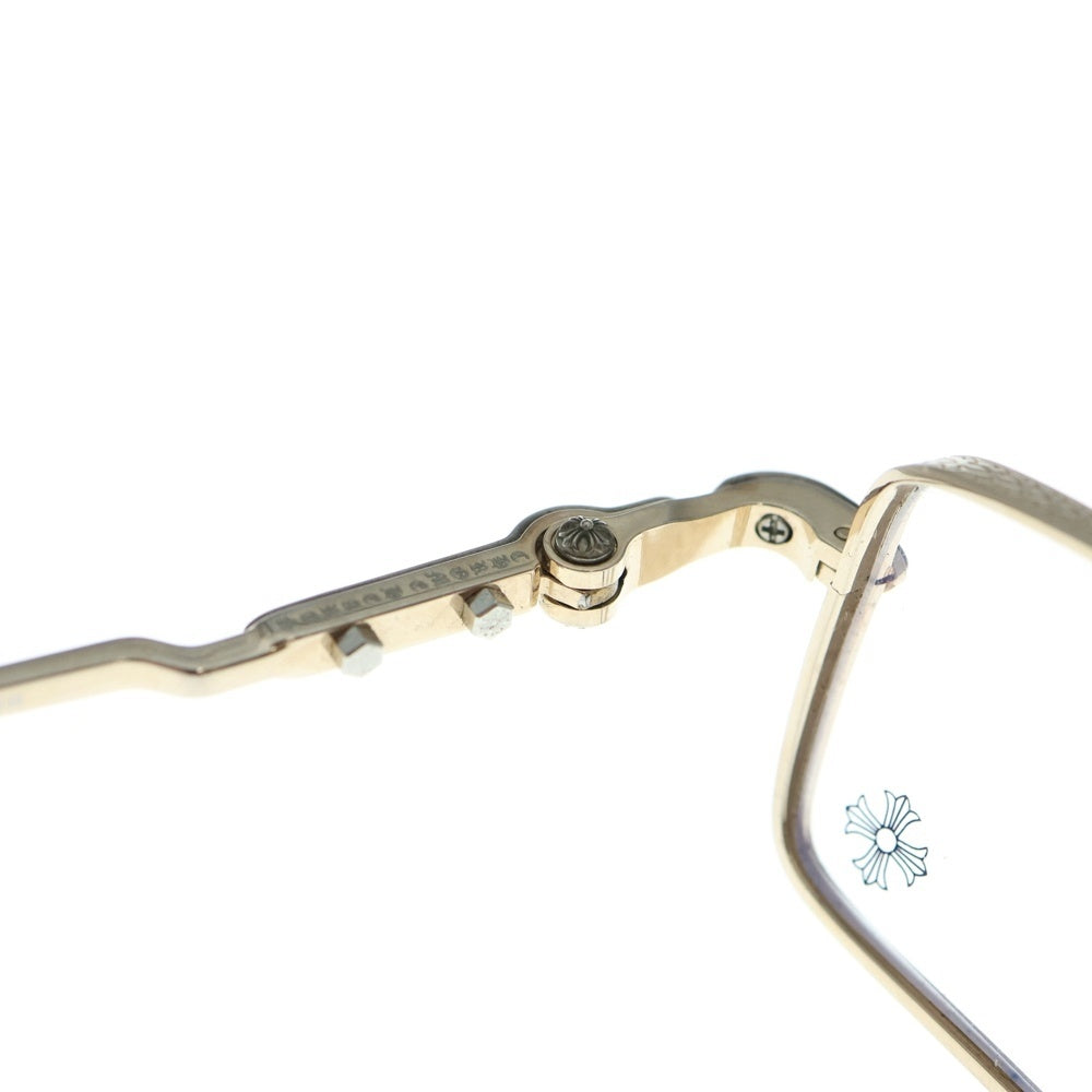 CHROME HEARTS(クロムハーツ) BUCKLE RIDER スクエアフレーム サングラス 眼鏡 アイウェア ゴールド